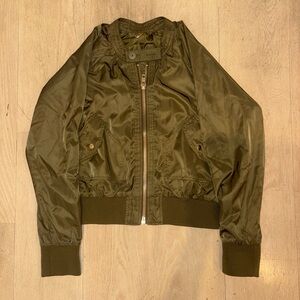 Free people Green Women's Bomber Jacket
